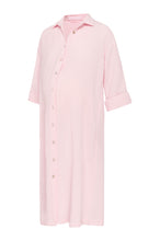 Load image into Gallery viewer, Aurelia Gemstone Midi Shirt Dress - Marshmallow