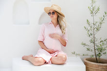 Load image into Gallery viewer, Aurelia Gemstone Midi Shirt Dress - Marshmallow