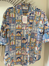 Load image into Gallery viewer, BLACK FRIDAY SAMPLE sale Holiday Palms Alessia Shirt Size 12
