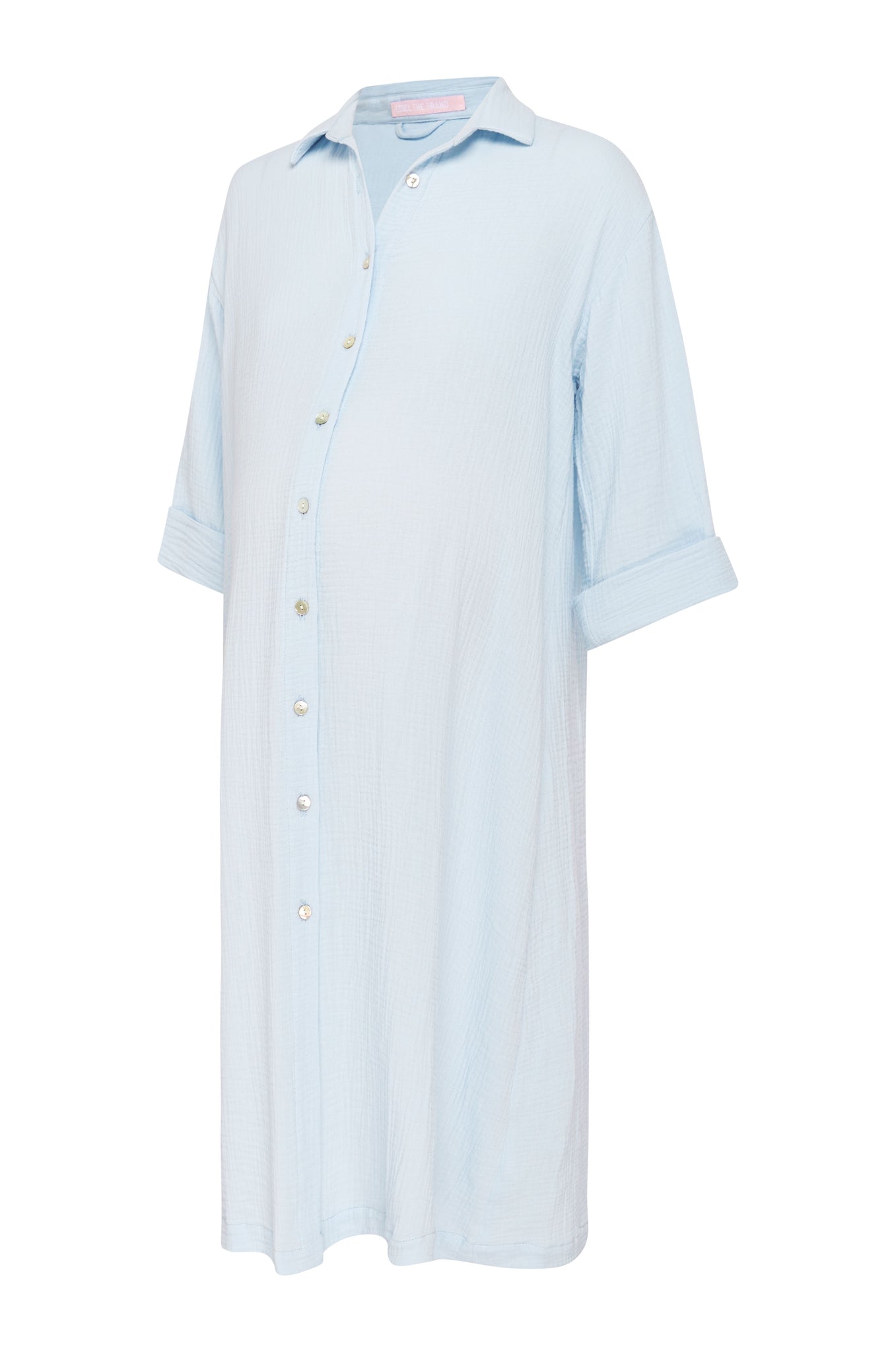 Aurelia Gemstone Midi Shirt Dress - Cornflower Blue VESSEL THE BRAND Aurelia Gemstone Midi Shirt Dress - Cornflower Blue VESSEL THE BRAND
